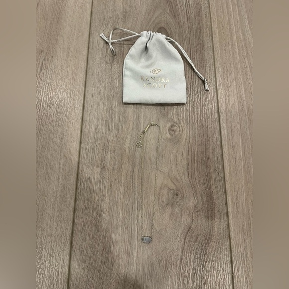 Kendra Scott Ever Slate Pendant Gold Tone Necklace - Picture 2 of 4